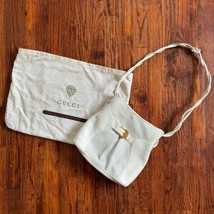 Vintage gucci leather shoulder bag 70s/80s